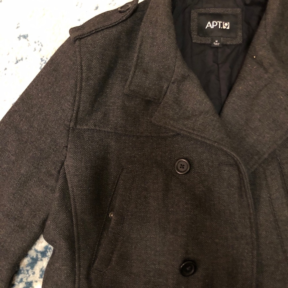 Apt. 9 Mens Peacoat w/Epaulettes